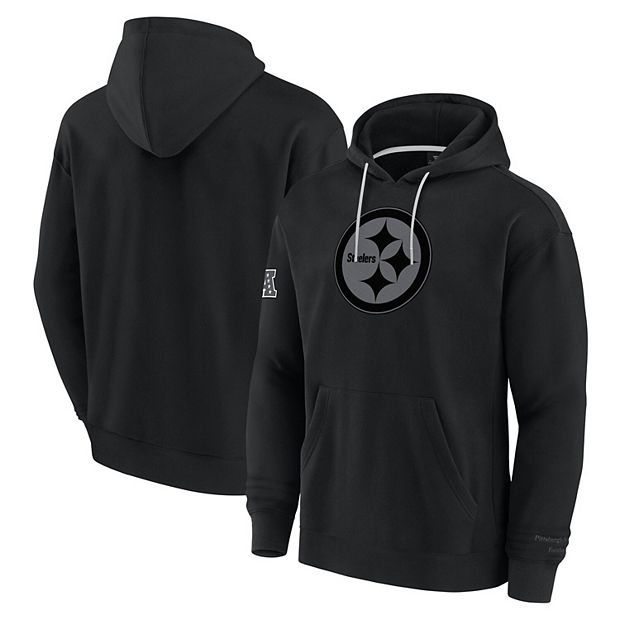 Men s Fanatics Black Pittsburgh Steelers Elements Pace Fleece Pullover Hoodie