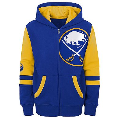 Youth Royal Buffalo Sabres Face Off Full-Zip Hoodie