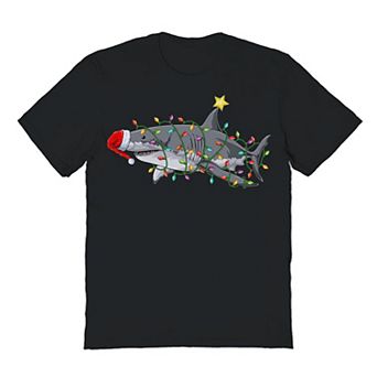 Men's Light Shark Christmas Graphic Tee