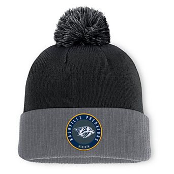 Men's Fanatics Black Nashville Predators Cuffed Knit Hat with Pom