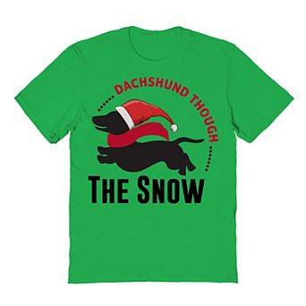 Men's Dog Dachshund Christmas Graphic Tee
