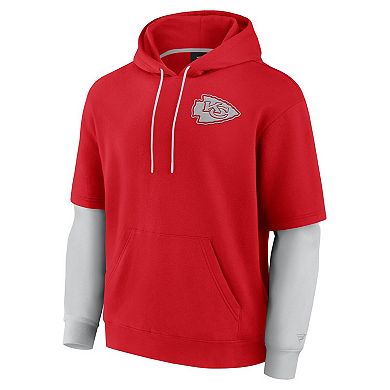 Unisex Fanatics Red Kansas City Chiefs Sleek Elements Pullover Hoodie