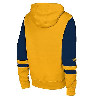 Youth Gold Nashville Predators Face Off Full-Zip Hoodie