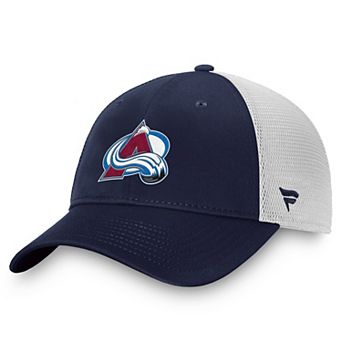 Men's Fanatics Navy/White Colorado Avalanche Slouch Core Primary Logo Trucker Adjustable Hat