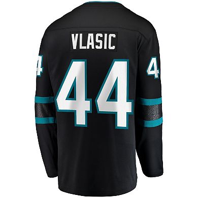 Men's Fanatics Marc-Edouard Vlasic Black San Jose Sharks Premier Breakaway Player Jersey