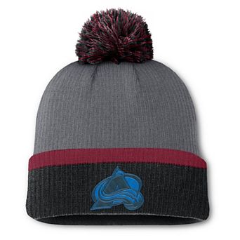 Women's Fanatics Charcoal Colorado Avalanche Cuffed Knit Hat with Pom