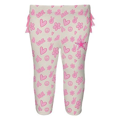 Girls Newborn & Infant White Dallas Cowboys All The Love 2 Piece Bodysuit and Pants Set