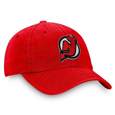 Men's Fanatics Red New Jersey Devils Core Primary Logo Adjustable Hat