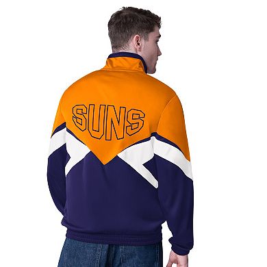 Men's Starter Orange/Purple Phoenix Suns Rush Applique Full-Zip Track Jacket