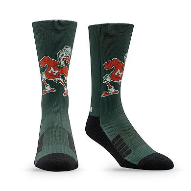 Unisex Strideline Miami Hurricanes Premium Mascot Crew Socks
