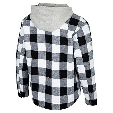 Men's Colosseum Black/White UCF Knights Buffalo Plaid Full-Zip Jacket