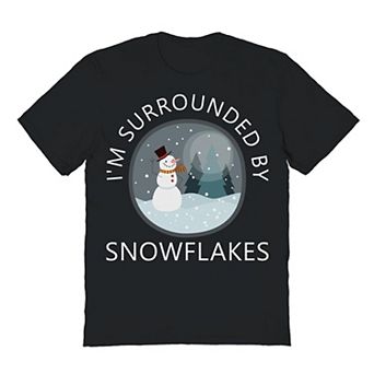 Men's Surrounded Snowflakes Christmas Graphic Tee