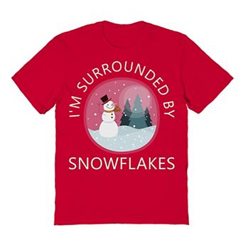 Men's Surrounded Snowflakes Christmas Graphic Tee