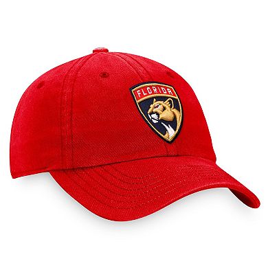 Men's Fanatics Red Florida Panthers Core Primary Logo Adjustable Hat