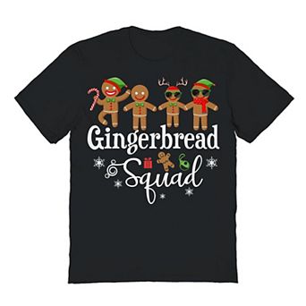 Men's Gingerbread Squad Christmas Graphic Tee