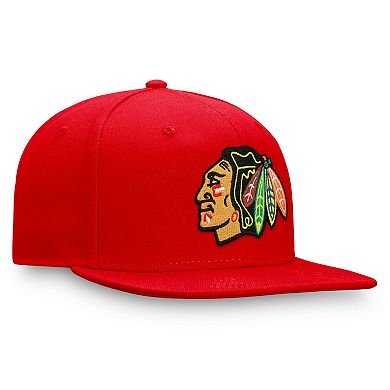 Men's Fanatics Red Chicago Blackhawks Core Primary Logo Snapback Hat