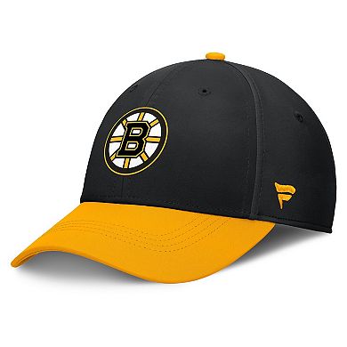 Men's Fanatics Black/Gold Boston Bruins Authentic Pro Rink Flex Hat