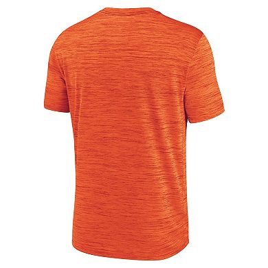 Men's Nike Orange Clemson Tigers Campus Center Block Velocity Performance T-Shirt