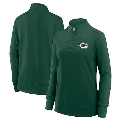 Women's Green Green Bay Packers Velocity Quarter-Zip Jacket