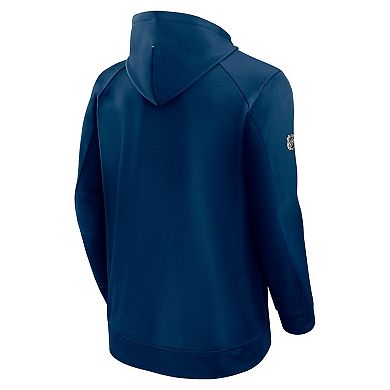 Men's Fanatics Navy Seattle Kraken Authentic Pro Rink Fleece Pullover Hoodie