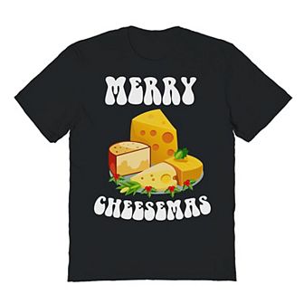 Men's Merry Cheesemas Christmas Graphic Tee