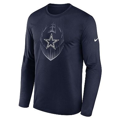 Men's Nike Navy Dallas Cowboys Icon Legend Performance Long Sleeve T-Shirt
