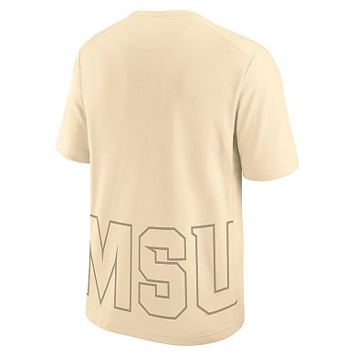Men's Nike Cream Michigan State Spartans Primary Statement Two-Hit Performance T-Shirt
