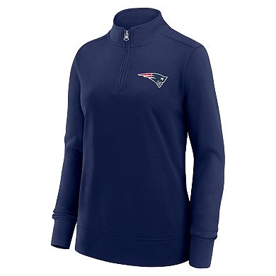 Women's Navy New England Patriots Velocity Quarter-Zip Jacket