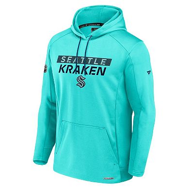 Men's Fanatics Blue Seattle Kraken Authentic Pro Rink Fleece Pullover Hoodie