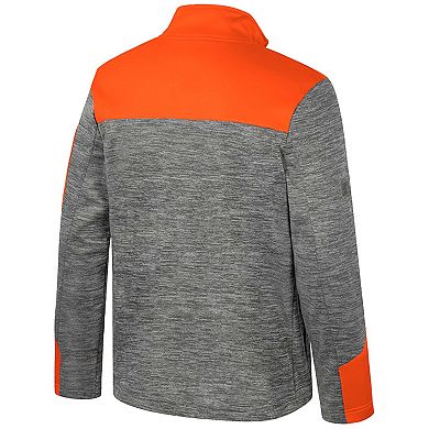 Men's Colosseum Gray/Orange Miami Hurricanes Guard Full-Zip Jacket