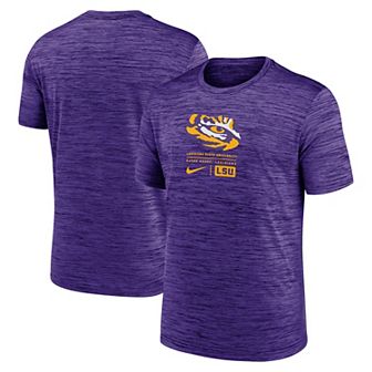 Men's Nike Purple LSU Tigers Campus Center Block Velocity Performance T-Shirt