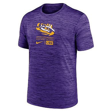 Men's Nike Purple LSU Tigers Campus Center Block Velocity Performance T-Shirt
