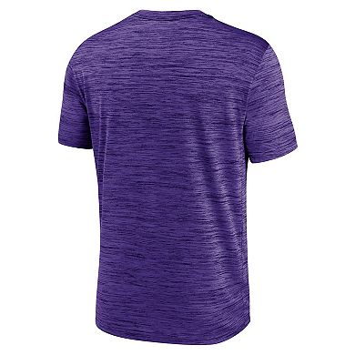 Men's Nike Purple LSU Tigers Campus Center Block Velocity Performance T-Shirt