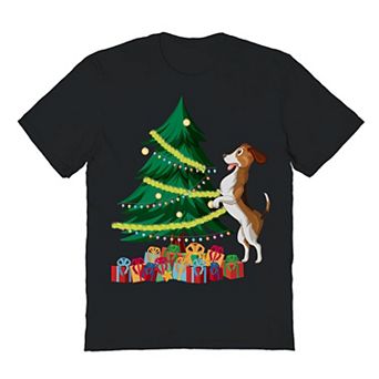 Men's Tree Dog Christmas Graphic Tee