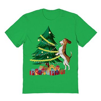 Men's Tree Dog Christmas Graphic Tee