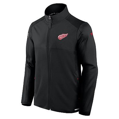 Men's Fanatics Black Detroit Red Wings Authentic Pro Rink Fleece Full-Zip Jacket