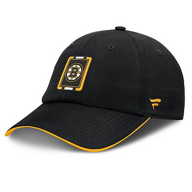 Men's Fanatics Black/Gold Boston Bruins Authentic Pro Ripstop Adjustable Hat