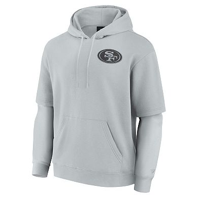 Unisex Fanatics Gray San Francisco 49ers Sleek Elements Pullover Hoodie