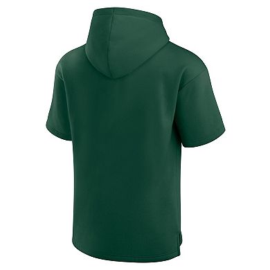 Unisex Fanatics Green Green Bay Packers Elements Ready Short Sleeve Pullover Hoodie