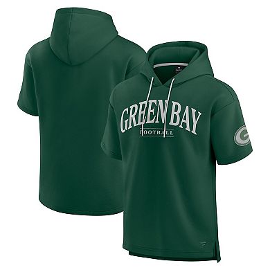 Unisex Fanatics Green Green Bay Packers Elements Ready Short Sleeve Pullover Hoodie