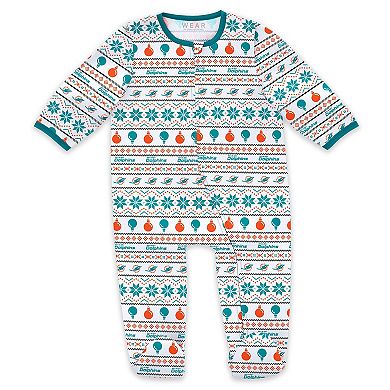 Newborn & Infant WEAR by Erin Andrews Miami Dolphins Allover Print Full-Zip Sleeper & Bib Set