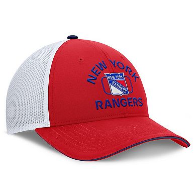 Men's Fanatics Red/White New York Rangers Authentic Pro Rink Trucker Hat