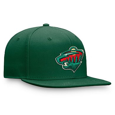 Men's Fanatics Green Minnesota Wild Core Primary Logo Snapback Hat