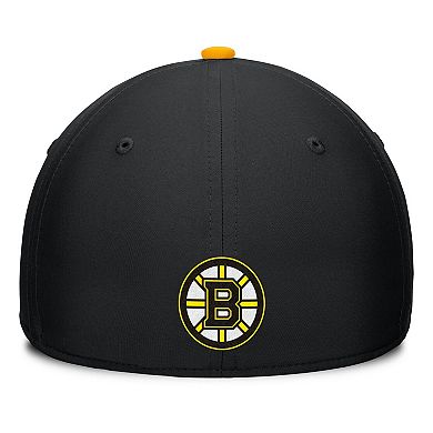 Men's Fanatics Black/Gold Boston Bruins Authentic Pro Rink Team Code Flex Hat