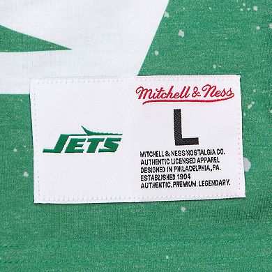 Men's Mitchell & Ness White New York Jets Team Burst Vintage Logo T-Shirt