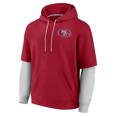 Unisex Fanatics Scarlet San Francisco 49ers Sleek Elements Pullover Hoodie