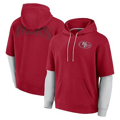 Unisex Fanatics Scarlet San Francisco 49ers Sleek Elements Pullover Hoodie