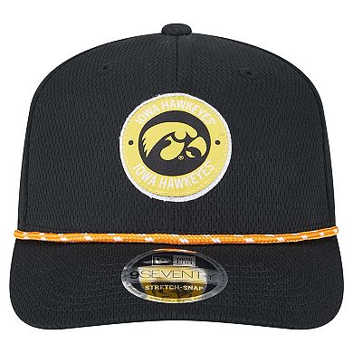 Men's New Era Black Iowa Hawkeyes COOLERA 9SEVENTY Rope Stretch-Snap Hat