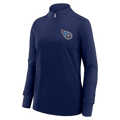 Women's Navy Tennessee Titans Velocity Quarter-Zip Jacket