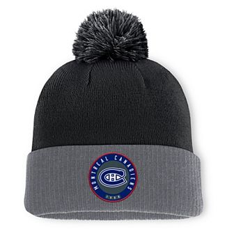 Men's Fanatics Black Montreal Canadiens Cuffed Knit Hat with Pom